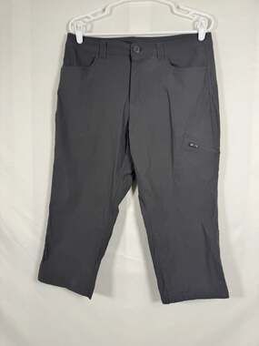 Eddie Bauer Women's Rainier Grey Outdoor Hiking Capri Pants Size 12